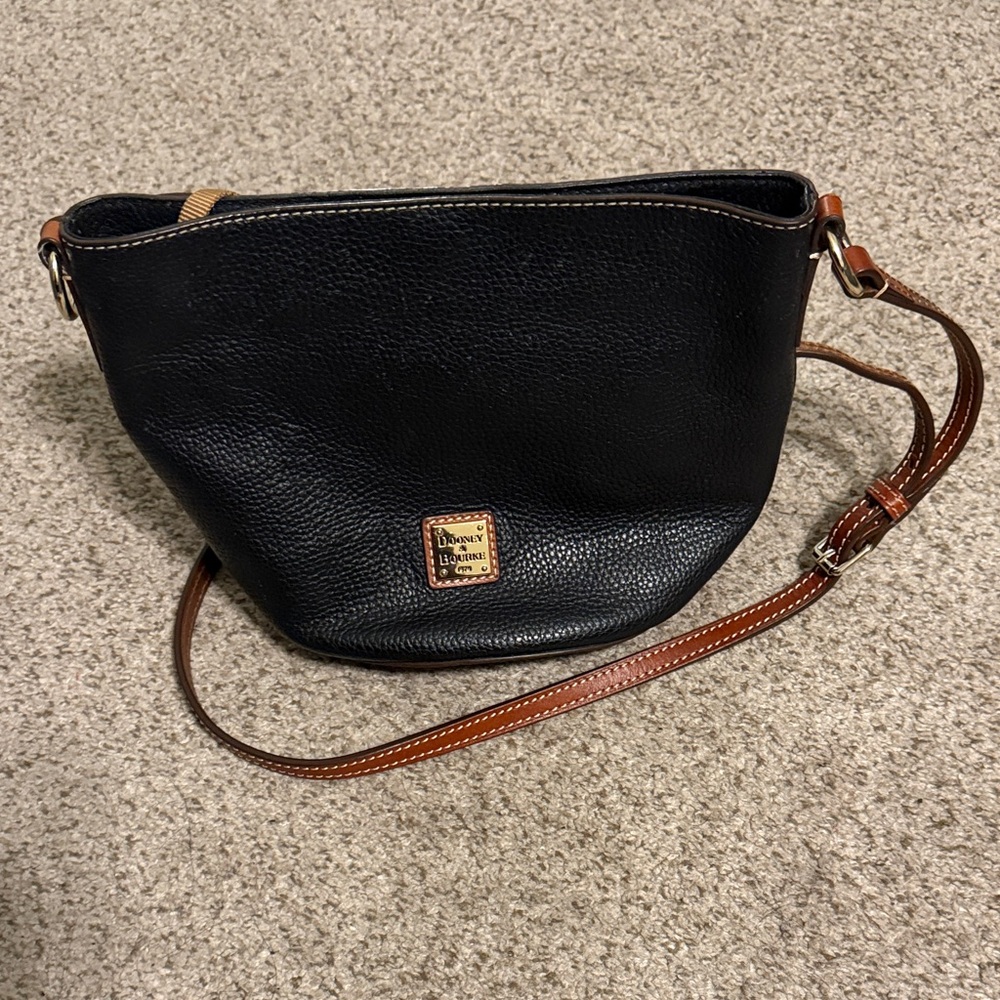 Dooney & Bourke Black and Brown Crossbody Bag